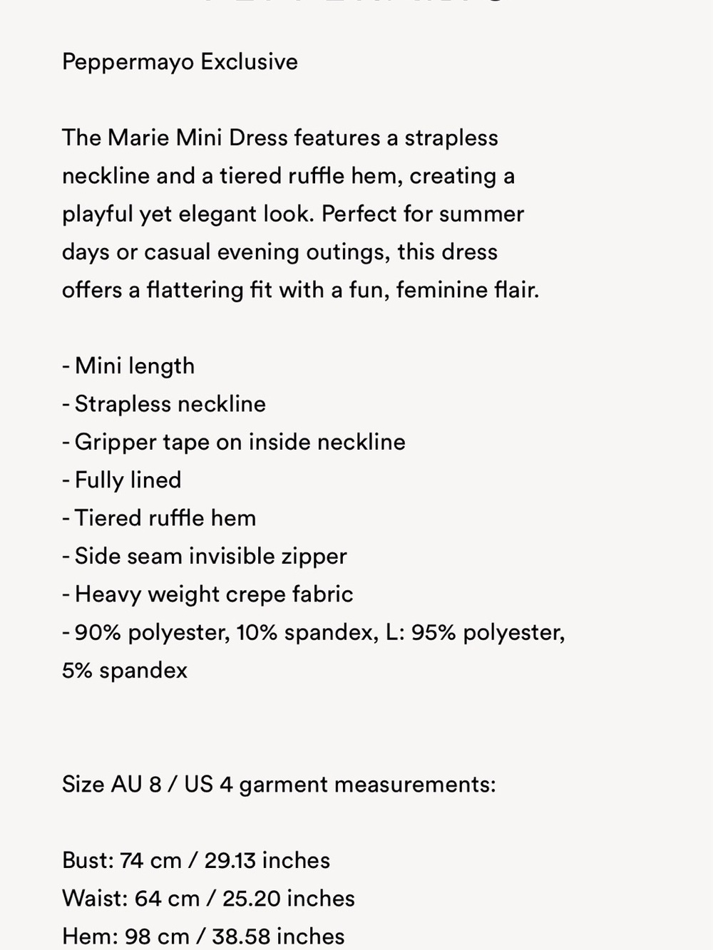 Peppermayo Marie Mini Dress - Picture 8 of 8
